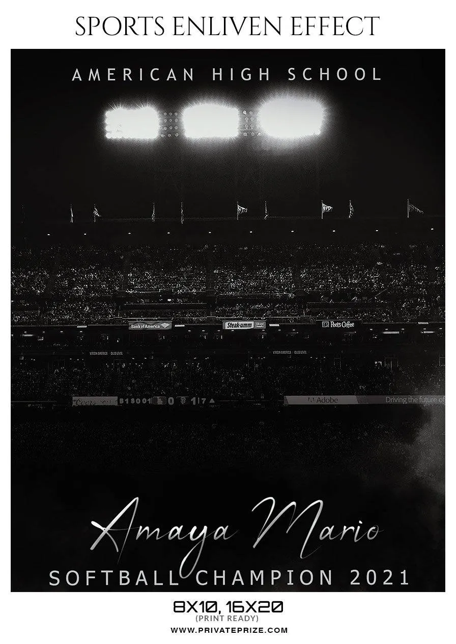 Amaya Mario -  Softball Template -  Enliven Effects