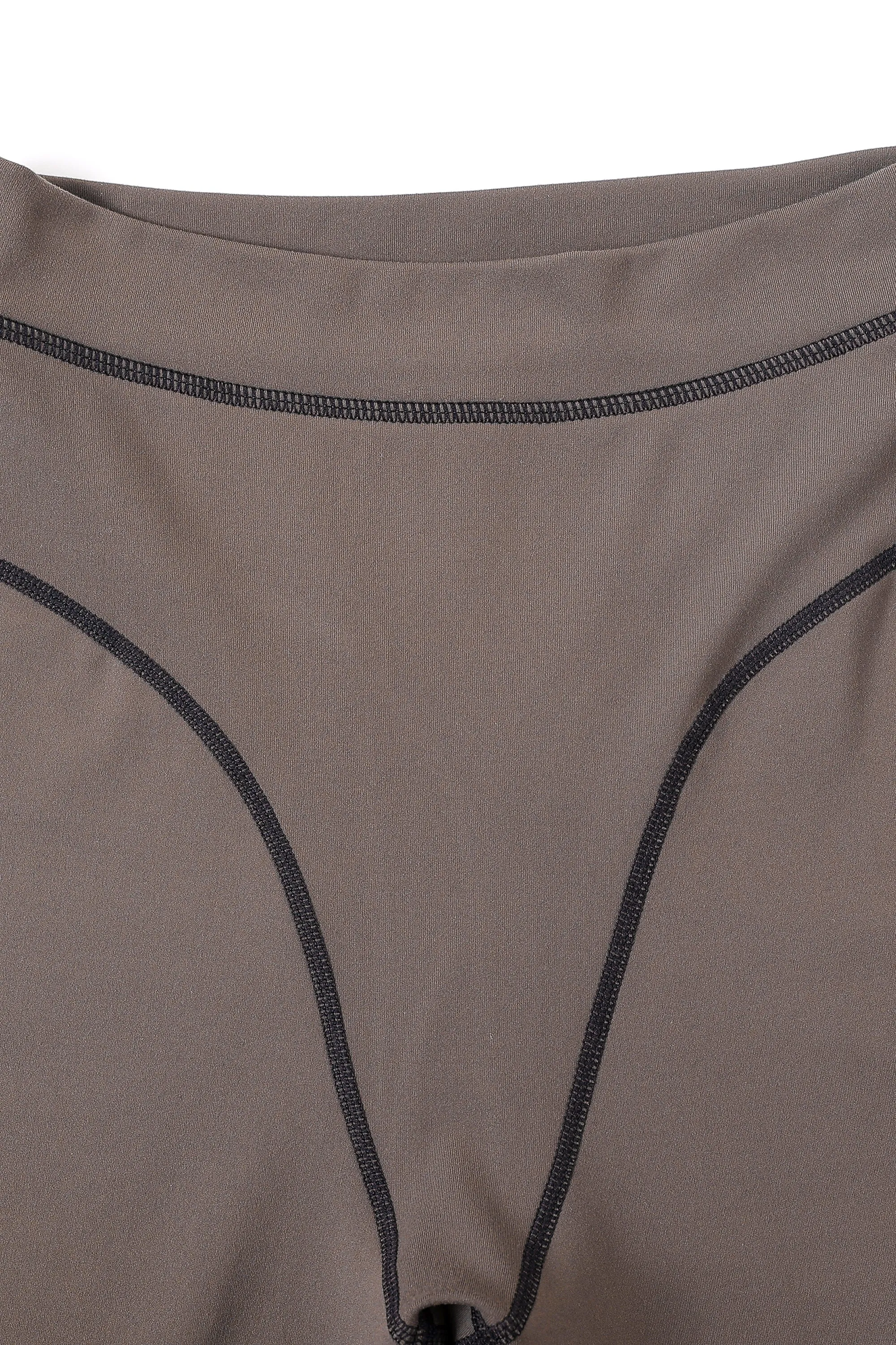 Brown Thong Yoga Leggings