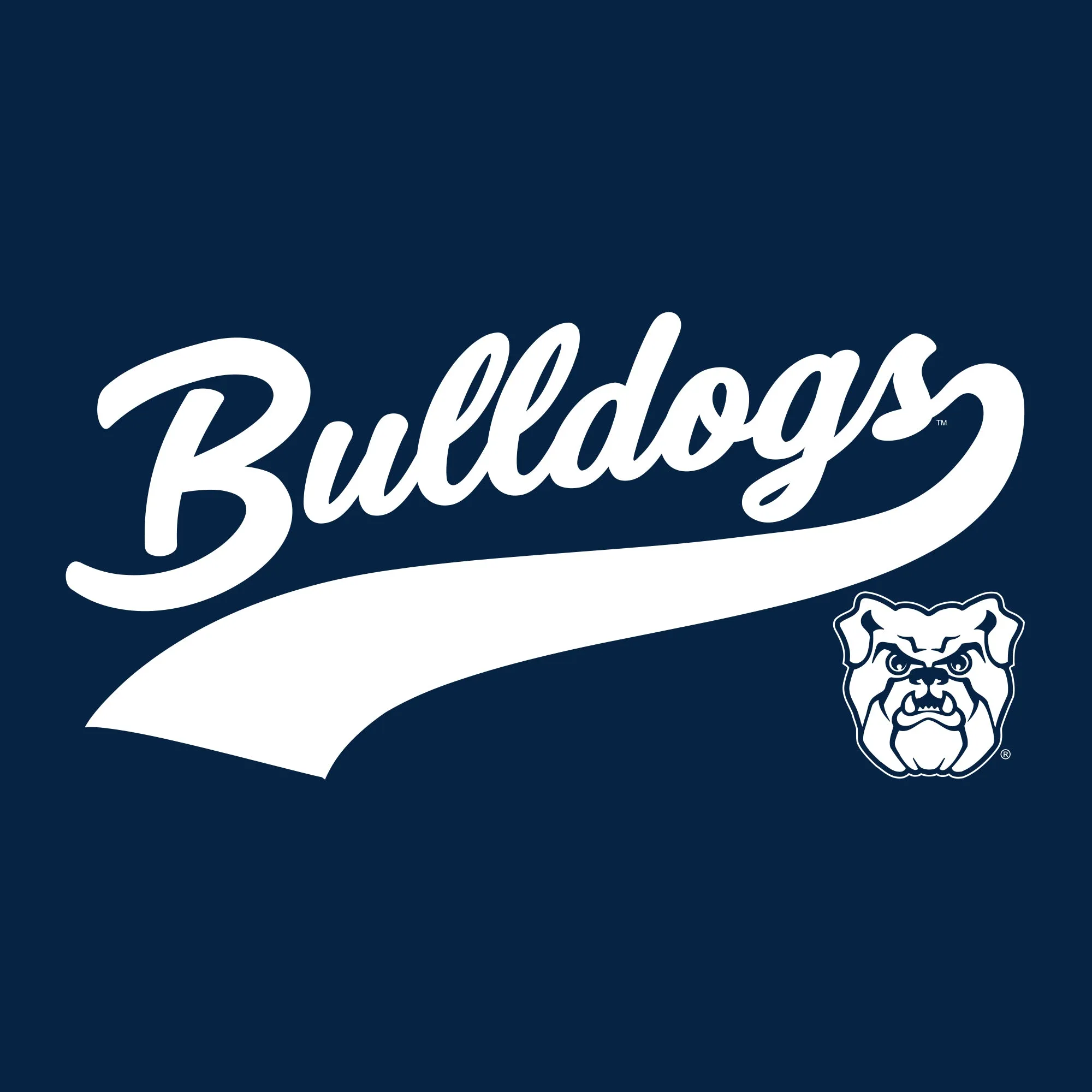 Butler University Bulldogs Baseball Jersey Script T-Shirt - Navy