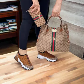 GG patterned shoe bag sets